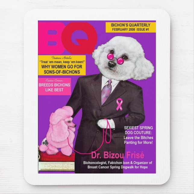 Dr. Frise on BQ Magazine Cover Mousepad (Front)