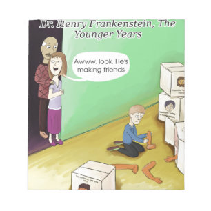 Dr. Henry Frankstien Youthful Years Notepad