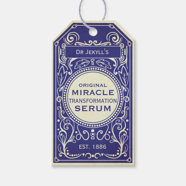 Dr Jekyll blue vintage potion label (Front)