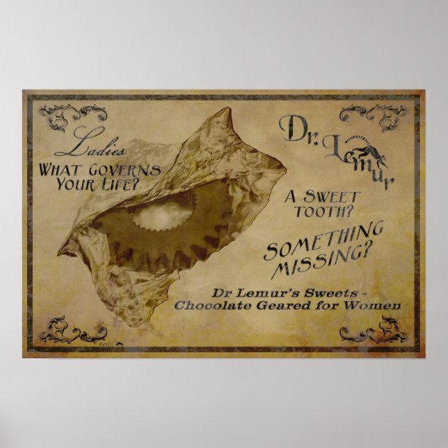 Dr. Lemur's Chocolates Poster (Front)