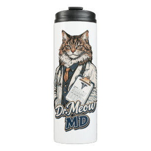 Dr. Meow MD - Funny Cat Doctor Thermal Tumbler