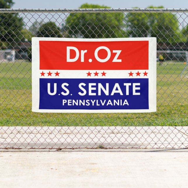 Dr. Oz U.S. Senate Pennsylvania  Banner (Insitu)