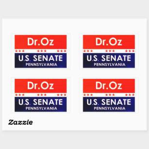 Dr. Oz U.S. Senate Pennsylvania Rectangular Sticker