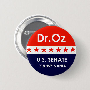 Dr. Oz US Senate Pennsylvania 6 Cm Round Badge
