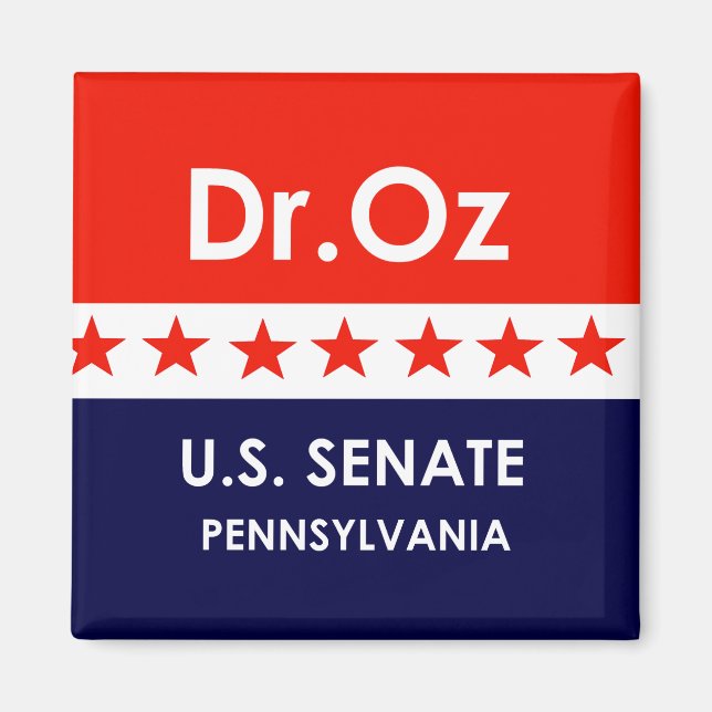 Dr. Oz US Senate Pennsylvania Magnet (Front)