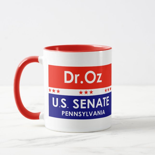 Dr. Oz US Senate Pennsylvania Mug (Left)
