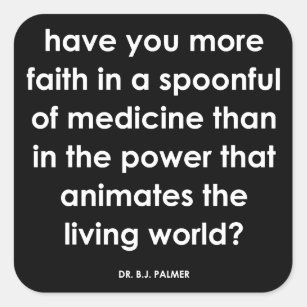 Dr. Palmer Faith Quote Chiropractic Stickers