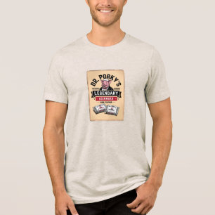 Dr. Porky's Ham-Flavoued Lozenges (Fictional) Tri-Blend Shirt