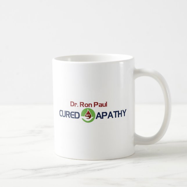 Dr. Ron Paul Cured My Apathy Coffee Mug (Right)