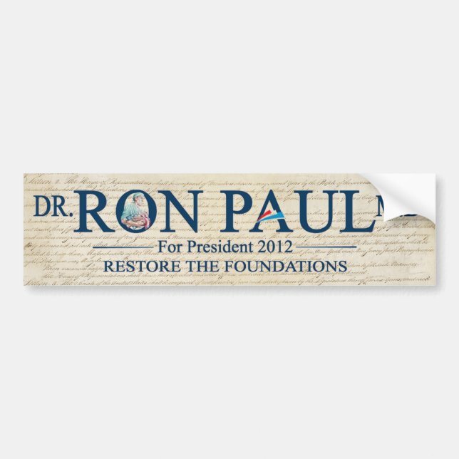 Dr. Ron Paul MD For President 2012 Bumper Sticker (Front)