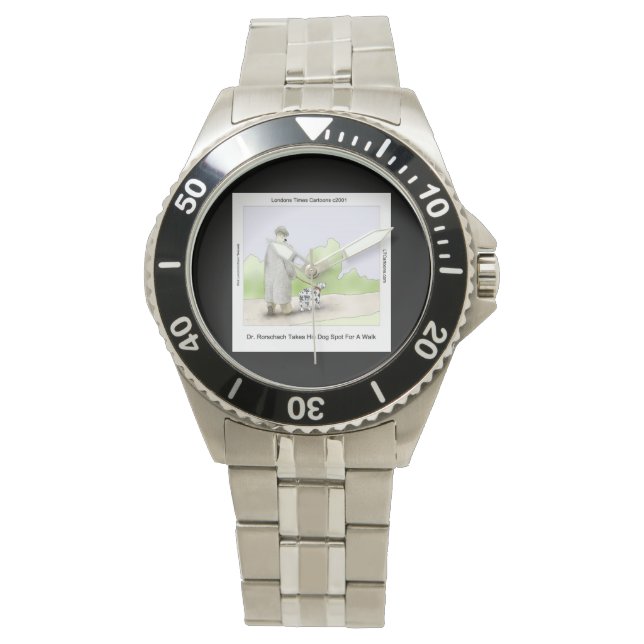 Dr Rorschach & Dog Spot Funny Rick London Watch (Front)
