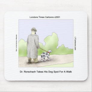 Dr Rorschach Takes Dog Spot 4 A Walk Funny Mouse Pad