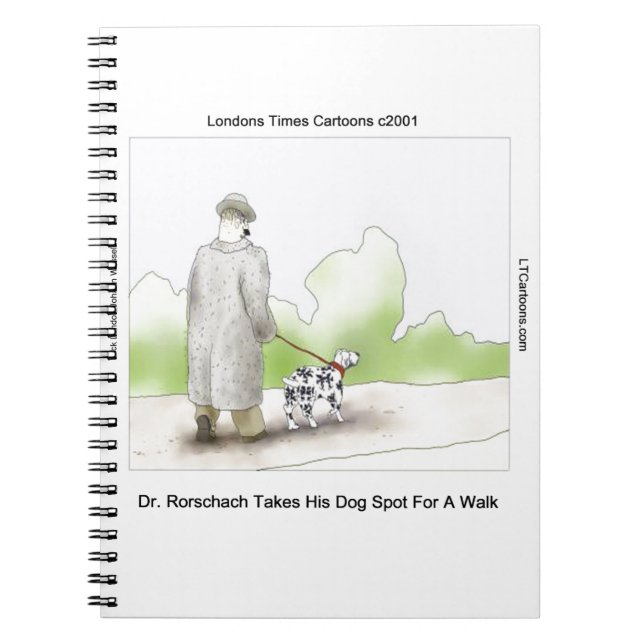 Dr Rorschach Takes Dog Spot 4 A Walk Funny Notebook (Front)
