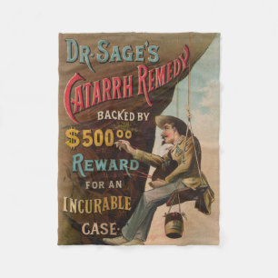 Dr. Sage's Catarrh Remedy Fleece Blanket