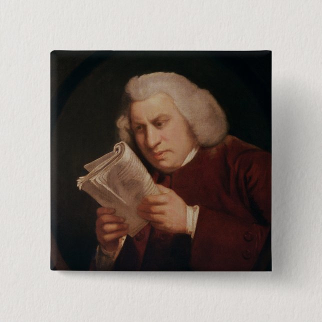Dr. Samuel Johnson  1775 15 Cm Square Badge (Front)
