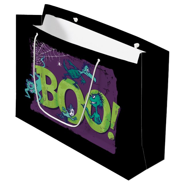 Dr. Seuss | BOO! Halloween Graphic Large Gift Bag (Front Angled)
