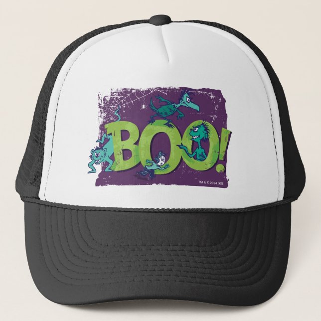 Dr. Seuss | BOO! Halloween Graphic Trucker Hat (Front)