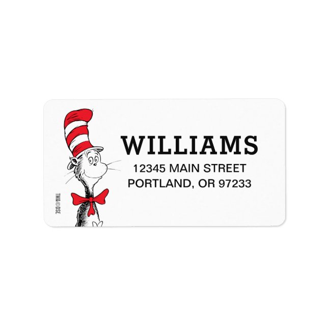 Dr. Seuss | Cat in the Hat Address Label (Front)
