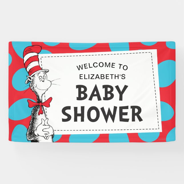 Dr. Seuss | Cat in the Hat Baby Shower Banner (Horizontal)
