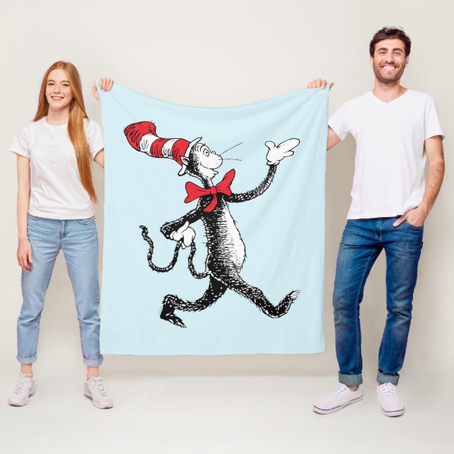 Dr. Seuss | Cat in the Hat Cat Walk Fleece Blanket (In Situ)