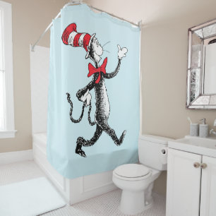 Dr. Seuss   Cat in the Hat Cat Walk Shower Curtain