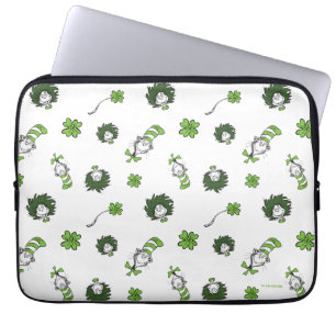 Dr. Seuss Cat in the Hat Clover Pattern Laptop Sleeve