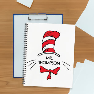 Dr. Seuss   Cat in the Hat Custom Teacher Name Notebook