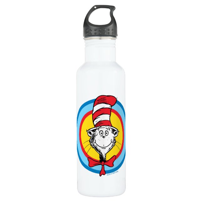 Dr. Seuss | Cat in the Hat Head Graphic 710 Ml Water Bottle (Front)