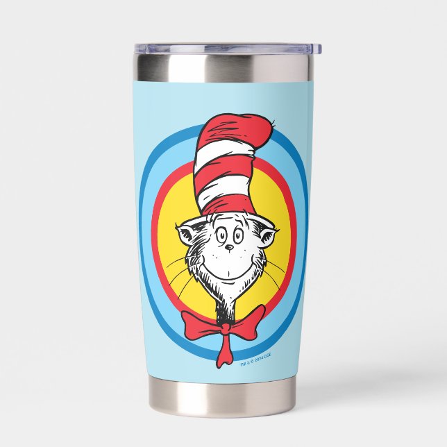 Dr. Seuss | Cat in the Hat Head Graphic Insulated Tumbler (Left)