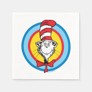 Dr. Seuss   Cat in the Hat Head Graphic Napkin