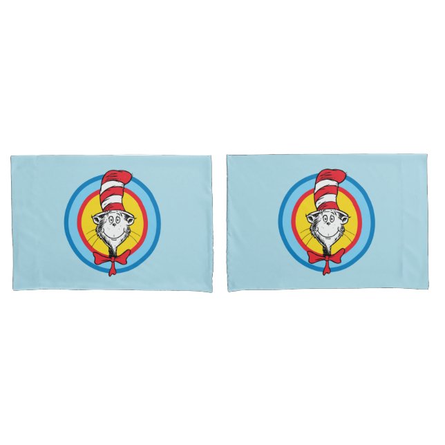Dr. Seuss | Cat in the Hat Head Graphic Pillowcase (Front-Set)