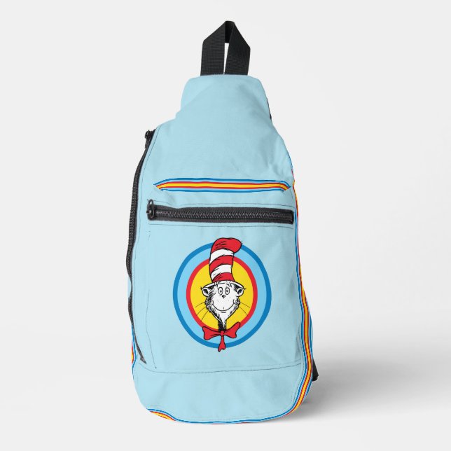 Dr. Seuss | Cat in the Hat Head Graphic Sling Bag (Front)