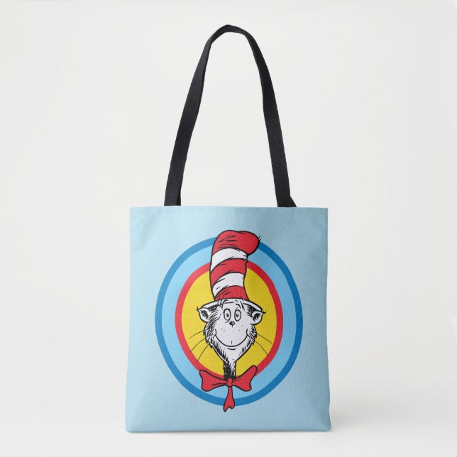 Dr. Seuss | Cat in the Hat Head Graphic Tote Bag (Front)