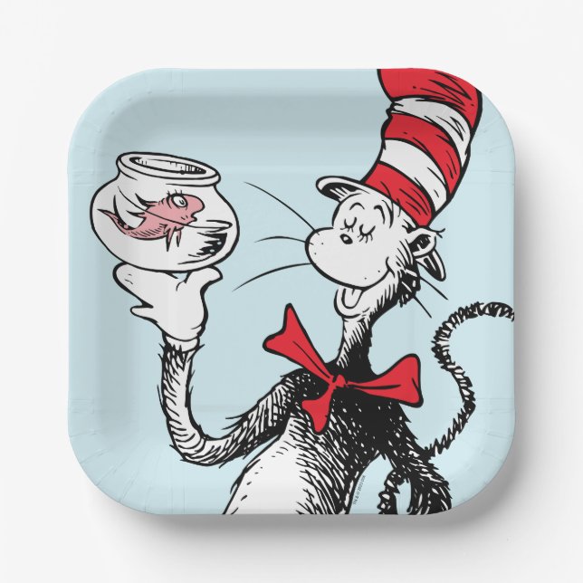 Dr. Seuss | Cat in the Hat & Krinklebine Paper Plate (Front)