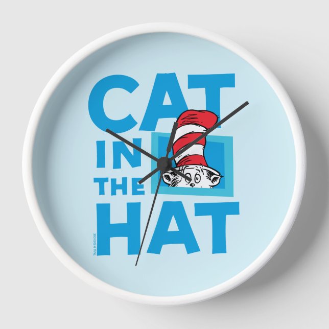 Dr. Seuss | Cat in the Hat Logo Clock (Front)