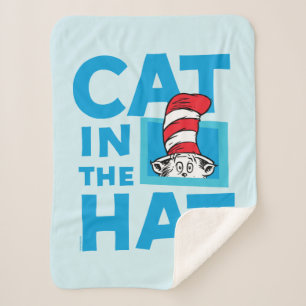 Dr. Seuss   Cat in the Hat Logo Sherpa Blanket