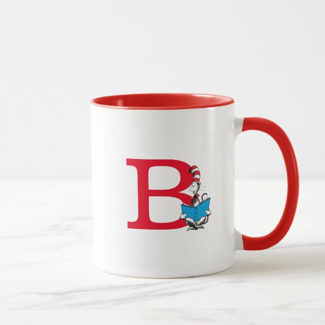 Dr. Seuss Cat in the Hat - Reading Monogram B Mug (Right)