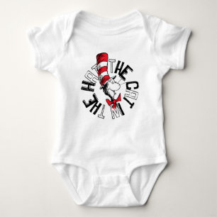 Dr. Seuss   Cat in the Hat Round Art Baby Bodysuit