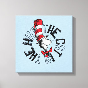 Dr. Seuss   Cat in the Hat Round Art Canvas Print