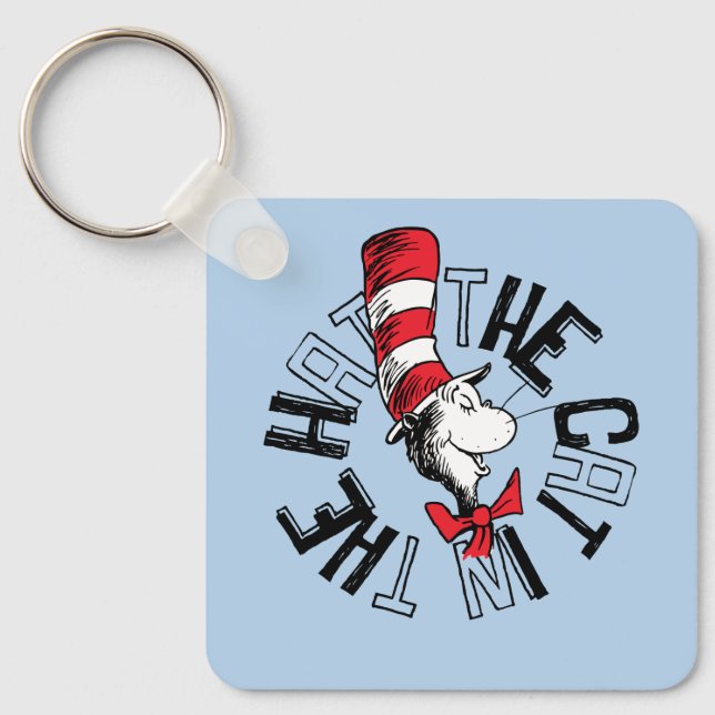 Dr. Seuss | Cat in the Hat Round Art Key Ring (Front)