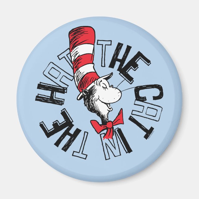Dr. Seuss | Cat in the Hat Round Art Magnet (Front)