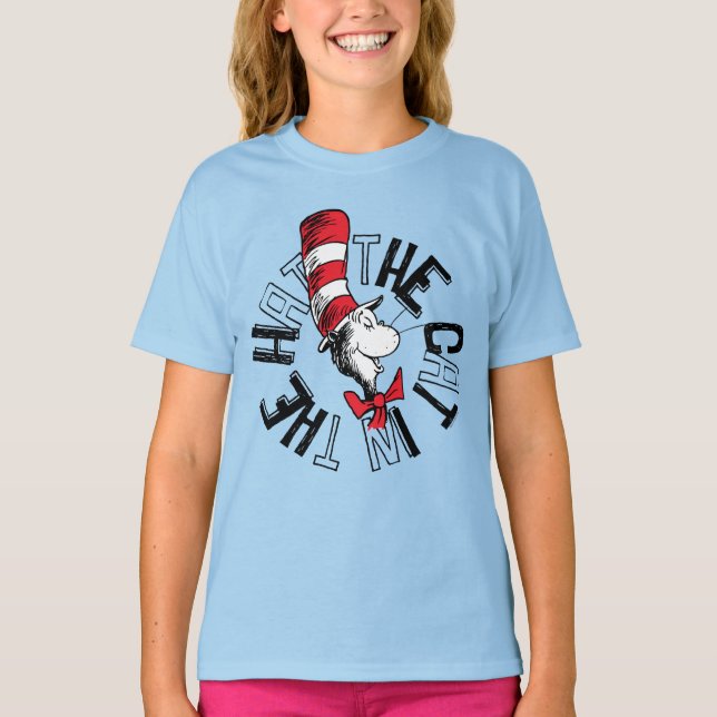 Dr. Seuss | Cat in the Hat Round Art T-Shirt (Front)