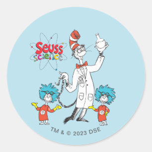 Dr. Seuss   Cat in the Hat Seuss Science Classic Round Sticker