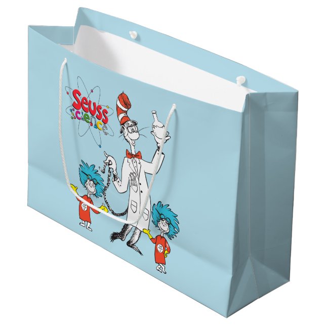 Dr. Seuss | Cat in the Hat Seuss Science Large Gift Bag (Front Angled)