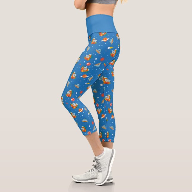 Dr. Seuss | Cat in the Hat Space Pattern Capri Leggings (Left)