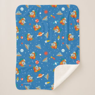 Dr. Seuss   Cat in the Hat Space Pattern Sherpa Blanket