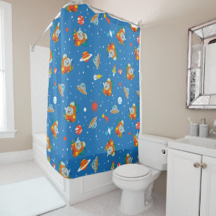 Dr. Seuss   Cat in the Hat Space Pattern Shower Curtain