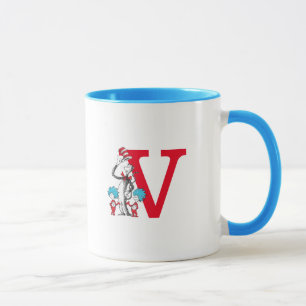 Dr. Seuss Cat in the Hat, Thing One Monogram V Mug
