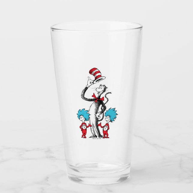 Dr. Seuss | Cat in the Hat, Thing One & Thing Two Glass (Front)