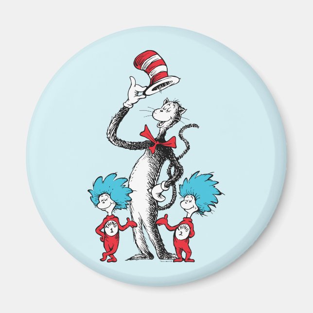 Dr. Seuss | Cat in the Hat, Thing One & Thing Two Magnet (Front)